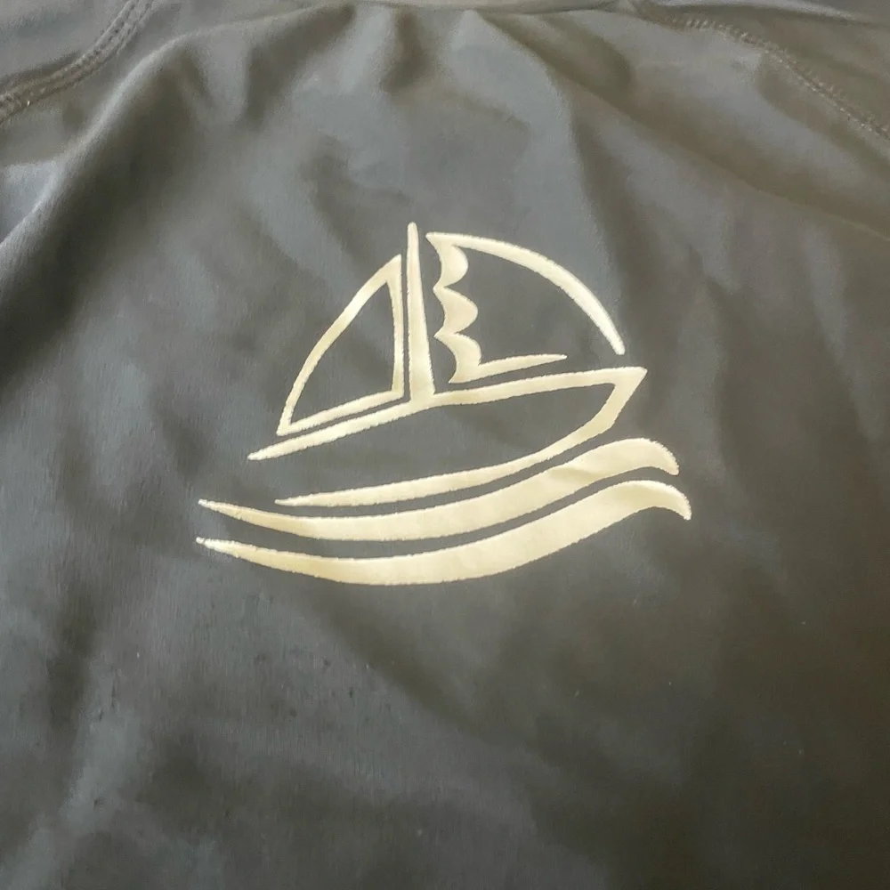 Black Long Sleeve Swim‎ Shirt rash Guard. Boy size L
